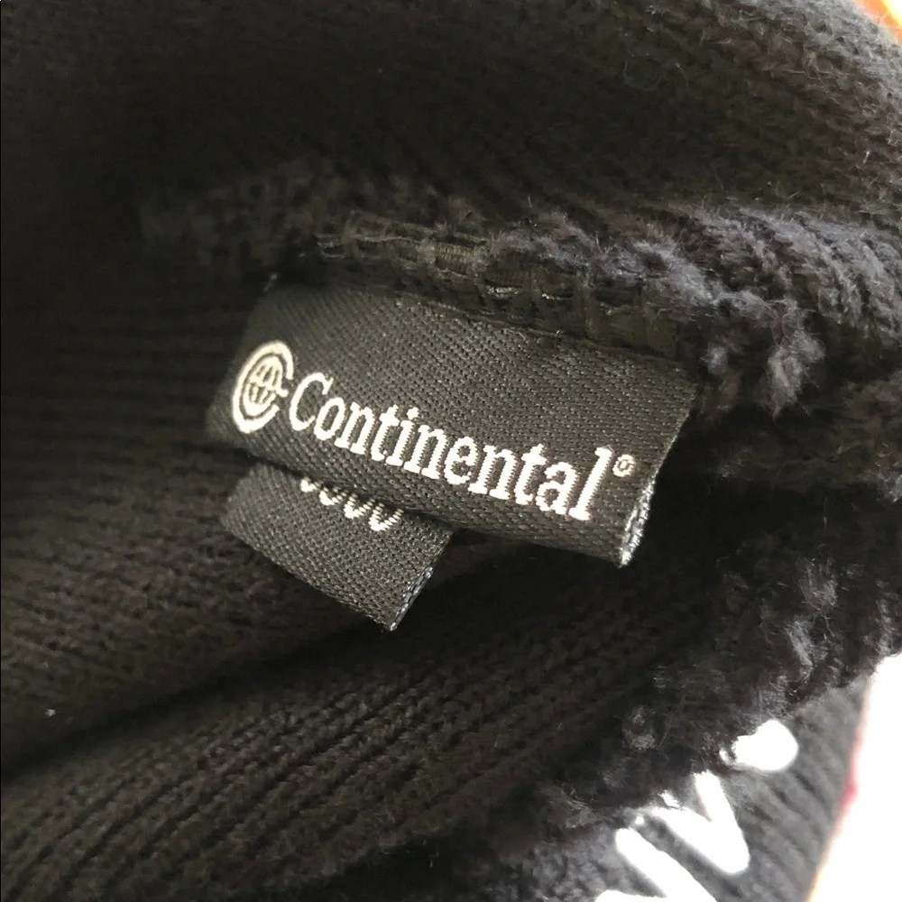 Mammoth Continental Beanie‎ Embroidered Hat Black White
